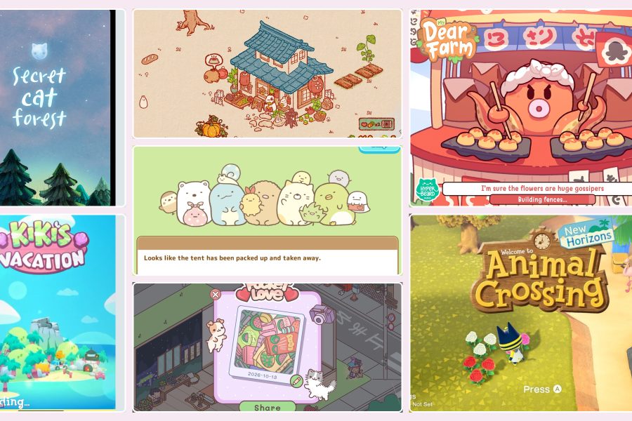 Collage of cozy games similar to Tsuki’s Odyssey